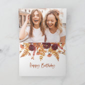 Carte Joyeux anniversaire | Boho Fleurs sauvages avec ph (Intérieur)