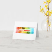 Carte joyeux anniversaire (bokeh) (Fleur jaune)