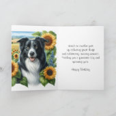 Carte Joyeux Anniversaire Border Collie (Intérieur)