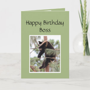 Carte Joyeux Anniversaire Boss Funny Ours Animal