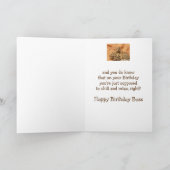 Carte Joyeux Anniversaire Boss Funny Squirrel Relax (Intérieur)