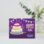 Carte Joyeux Anniversaire bougies Chiropractic (Debout devant)