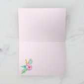 Carte Joyeux anniversaire | Bouquet d'Hibiscus tropical (Intérieur)