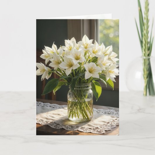 Carte Joyeux Anniversaire Bouquet Trillium (Devant)