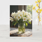 Carte Joyeux Anniversaire Bouquet Trillium (Fleur jaune)