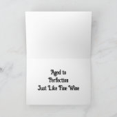 Carte Joyeux Anniversaire Bouteilles de vin rouge Custom (Intérieur)