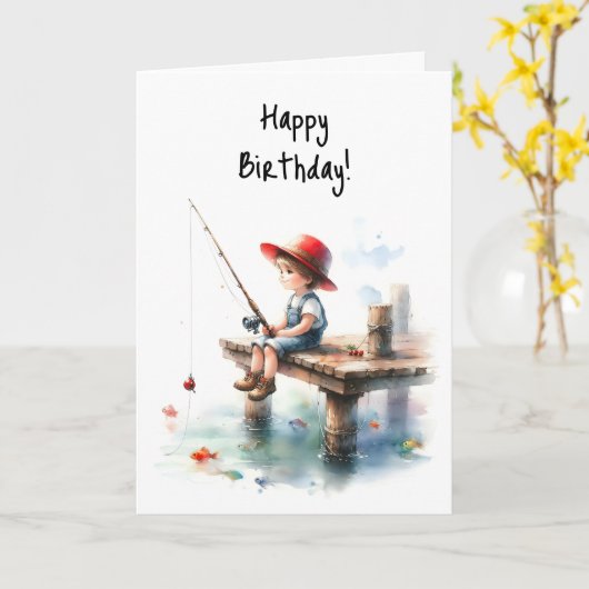 Carte Joyeux Anniversaire Boy Reel Fun Anniversaire Voeu (Fleur jaune)