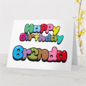 Carte Joyeux anniversaire Brenda (Fleur jaune)