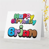 Carte Joyeux anniversaire Brian (Fleur jaune)