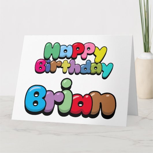 Carte Joyeux anniversaire Brian (Devant)