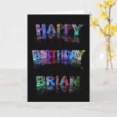 Carte Joyeux anniversaire Brian Card (Fleur jaune)