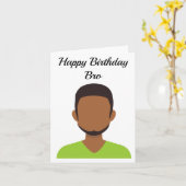 Carte Joyeux anniversaire Bro Afro (Fleur jaune)