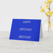 Carte Joyeux anniversaire BrotherPlain Royal Blue (Fleur jaune)
