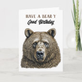 Carte Joyeux anniversaire Brown Ours thème (Devant)