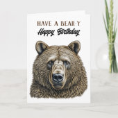 Carte Joyeux anniversaire Brown Ours thème (Devant)