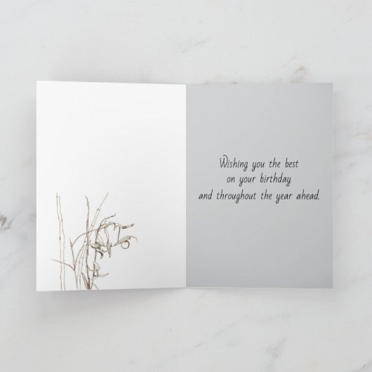 Carte Joyeux Anniversaire Buck Deer Animal Faune (Intérieur)