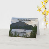 Carte Joyeux anniversaire, Bull Moose, Sprague Lake, Col (Fleur jaune)