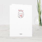 Carte Joyeux Anniversaire Bunny Heart (Dos)