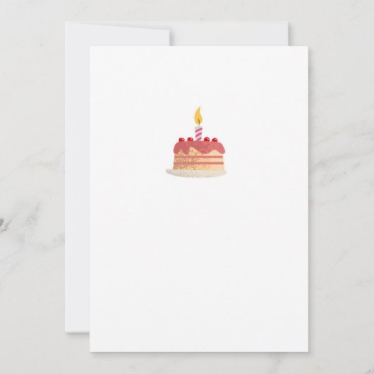 Carte Joyeux Anniversaire Cake Candle mignonette Chien P (Dos)