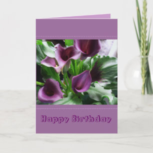 Carte Joyeux anniversaire - Calla lily