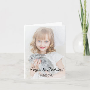 Carte joyeux anniversaire calligraphie classique photo