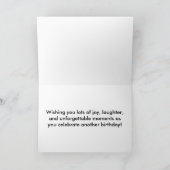 Carte Joyeux Anniversaire Camouflage Pastel Bleu Abstrai (Intérieur)