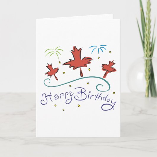 Carte Joyeux anniversaire Canada (Devant)