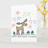 Carte Joyeux anniversaire Canada (Fleur jaune)