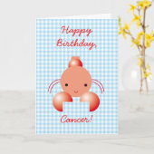 Carte Joyeux Anniversaire, Cancer ! (Fleur jaune)