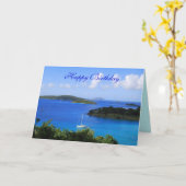 Carte Joyeux anniversaire, Caneel Bay, St. John, U.S.V.I (Fleur jaune)