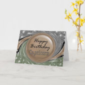 Carte Joyeux Anniversaire Capricorn (Fleur jaune)