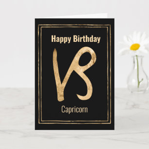 Carte Joyeux anniversaire Capricorne zodiaque astrologie