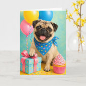 Carte Joyeux Anniversaire Carlin (Fleur jaune)