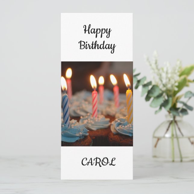 Carte Joyeux Anniversaire Carol (Debout devant)