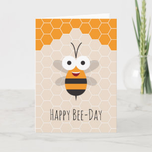 Carte Joyeux Anniversaire Cartoon mignonne Miel Bee Hone