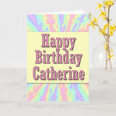 Carte Joyeux anniversaire Catherine (Fleur jaune)