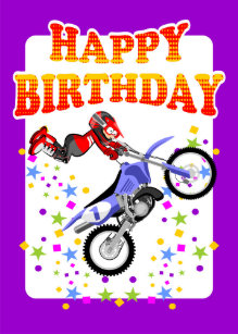 Cartes Motocross D Anniversaire Zazzle Be