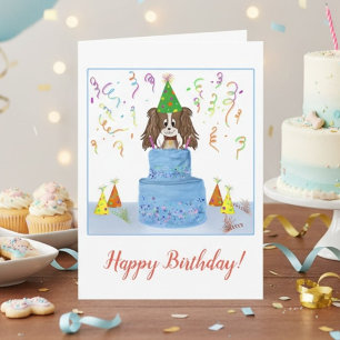 Carte Joyeux Anniversaire Cavalier King Charles