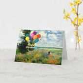 Carte Joyeux Anniversaire, célèbre Peinture sur le terra (Fleur jaune)