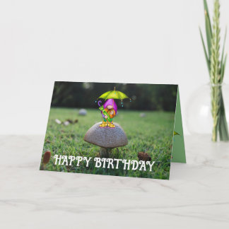Carte Joyeux Anniversaire Champignon Gnome