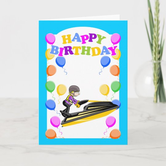 Carte Joyeux Anniversaire Champion De Jet Ski Zazzle Be