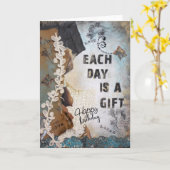 Carte Joyeux Anniversaire Chaque Jour Est Un Cadeau Coll (Fleur jaune)