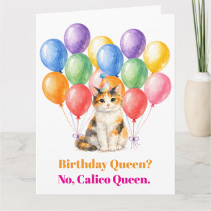 Carte Joyeux Anniversaire Chat Calico Animal