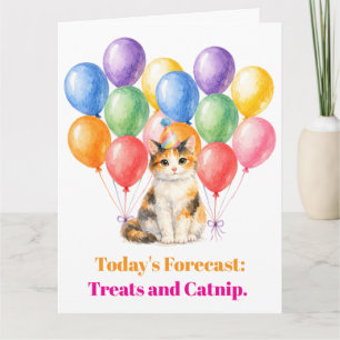 Carte Joyeux Anniversaire Chat Calico Animal