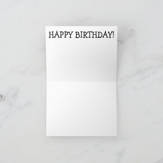 Carte Joyeux Anniversaire : Chat Gris (Intérieur)