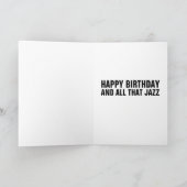 CARTE JOYEUX ANNIVERSAIRE CHAT JOUE DU SAXOPHONE (Intérieur)