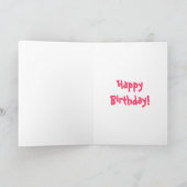 Carte Joyeux Anniversaire Chat Rose (Intérieur)