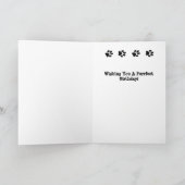 Carte Joyeux anniversaire chats de style milieu de siècl (Intérieur)