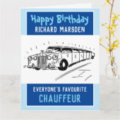 Carte Joyeux Anniversaire Chauffeur ou conducteur (Fleur jaune)