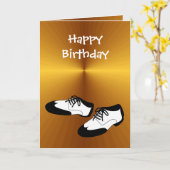 Carte Joyeux Anniversaire Chaussures de danse à voile po (Fleur jaune)